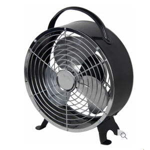 Cool Works Retro Drum Fan - Black 6in.