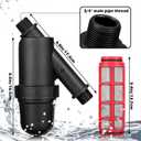 Glooglitter 4 Pcs Drip Irrigation Inline Y Filter with Mesh Screen, 3/4" x 3/4" Male Thread Connections Hydroponics Y Filter for Garden Greenhouse Agricultural Drip Sprinkler Irrigation