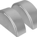 Steel Round Single Axle Trailer Fenders with Back Plate – Fits 14” to 16” Wheels – 32" x 9" x 15" – Made in USA (2 Pack)