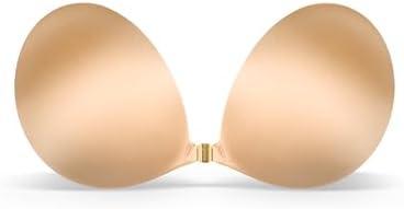 Niidor Adhesive Strapless Bra for Women Sticky Invisible Push up Silicone Bra for Backless Dress 2025 Upgraded Clasp Bras E