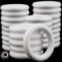 30 Pack 4.7 Inch Craft Foam Wreath, White Polystyrene Foam Circles Ring, Round Foam Wreath Form for Crafts DIY Arts Floral Projects Home Wedding Decor