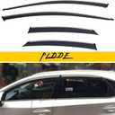 4pcs Smoke Tint with Chrome Trim Window Visors Compatible with 2015-2021 Lexus NX200t NX300 NX300h AZ10 Outside Mount Tape On/Clip On Style PVC Sun Rain Guard Vent
