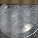 4 Pack Round Silver Mirror Decorative Trays 16" Diameter Stainless Steel