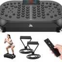 Vibration Plate Exercise Machine - CrazyFeb Vibration Plate for Lymphatic Drainage, Whole Body Vibrating Plate Exercise Machine - Waver Vibration Plate High-Intensity Fitness Equipment for Weight Loss