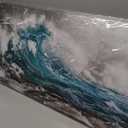 Sea Wave Pictures Canvas Wall Art For Living Room Bedroom Wall Decor,Surge Wall Art Print Paitnings for Home Decor,Morden Artwork Sea Seascape Canvas Art Waterproof Ready to Hang 20x40 Inches