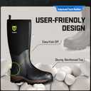 TIDEWE Rubber Neoprene Boots Men And Women, Waterproof Sturdy 6mm Neoprene Boot, Rain Boot Hunting Boot Arctic Outdoor Boot Men Size 8 Black