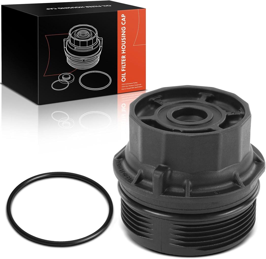 A-Premium Oil Filter Housing Cap Assembly 15620-37010, 1562037010 Fit for Toyota Corolla, Corolla iM, Prius, Matrix & Lexus ES300, ES330, CT200h & Scion xD, iM & Pontiac Vibe, with O-Ring, Gas