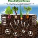 Galvanized Raised Garden Bed for Outdoor: 4X2X1ft Durable Metal Vegetable Plant Container Kit - Oval Planter Box for Gardening Flower Trough