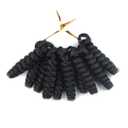 3 Packs Saniay Curl Crochet Braids Short Crochet Braiding Bouncy Twist Spiral Curls Jamaican Twist Hair Extensions 20 Strands/Pack (1, 6 * 10 inch)