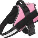 Bolux Dog Harness, No-Pull Reflective Dog Vest, Breathable Adjustable Pet Harness with Handle for Outdoor Walking - No More Pulling, Tugging or Choking (Pink, Medium)