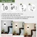 Vintage Milk Glass Bathroom Vanity Light, 2-Light Vintage Wall Sconce with Antique Brass Finish Base & White Glass Shad, Wall Sconce Lighting for Mirror, Living Room, Gallery (Bulbs Included)