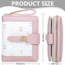 Farcauo Cute Pink Small Bow Wallet for Women Bifold Womens Wallets Minimalist Ladies Purse with Bow Design Mini Kawaii Coin Purse with ID Window
