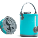 Colapz 2-in-1 Collapsible Camping Water Container with Spigot - 2 Gallon Portable Bucket & Camping Water Jug with Spout - Sports Water Jug - RV Bucket - Water Jug Dispenser Blue