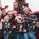 Breling 6 Pcs Gothic Christmas Pillow Covers 18 x 18 Inch Funny Skeleton Dancing Pillow Case Gothic Christmas Decor for Xmas Holiday Winter Living Room Home Sofa Couch Decor