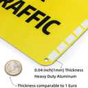 3 Pack "Caution - Watch For Forklift Traffic" Sign, 10" x 14" Aluminum Watch For Forklift Safety Signs, Reflective Warning Sign for Indoor Outdoor Use, Fade-Resistant, UV Protected, Waterproof