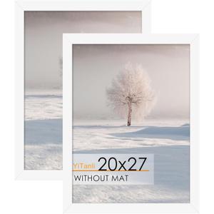 Puzzle Frame 20x27, for 20 x 27 in Posters and Art Prints, Horizontal or Vertical Wall Mounting, White 27x20 Picture Frame for Puzzle, 2 Pack.