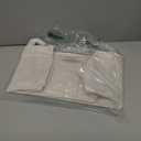 Bedside Caddy Storage Organizer with Fixed Straps and Water Bottle Holder for Home, College, Dorm, Bunk/Hospital/Crib Bed Rails, White