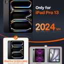 TORRAS Ostand K1 Guardian for iPad Pro 13 inch Case 2025 M5 & 2024 M4, Ultra Stable Stand, Multiple Adjustable Viewing Angles, Slim Protective Kickstand iPad Pro 13 Case with Pencil Holder, White