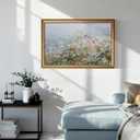 ARPEOTCY Large Vintage Gold Framed Floral Wall Art, Living Room Bedroom Dining Room Wildflower Meadow Coastal Picture Wall Decor,Canvas Artwork, Antique Rustic Nature Painting Farmhouse Decor, 24x36In