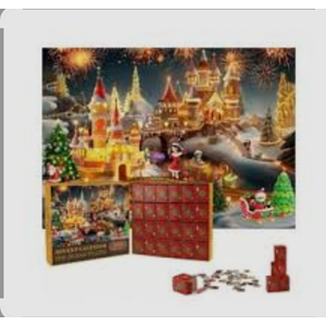 Advent Calendar The Jigsaw Puzzle 1008 Total Pieces 42 Piece Per Day For 24 Days 27.5x19.7in