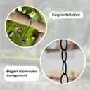 Generic 16.5 FT Matte Black Rain Chain with Hooks - Rain Chains for Outside - Adjustable Rain Catcher Chains with Bell for Eaves Drainage - Easy Install (Black), YL001