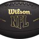 Wilson NFL Super Grip Composite Footballs (Junior size (4th-6th grade; Ages 9-12), Black/Gold)