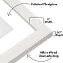 Americanflat 16x16 Picture Frame - Matted to 12x12 - White