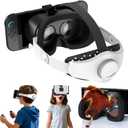 Upgraded VR Headset for Switch 2 (2025), Switch 2 VR Virtual Boy Games Glasses with Adjustable HD Lenses and Head Strap with Rotary Button, Labo VR for Switch 2 Accessory, White & Black