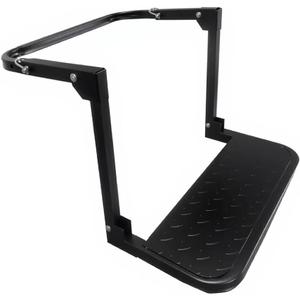 Folding Heavy Duty Tire Step for Truck, SUV and RV Adjustable Tire Mounted Step Fit Most Tire from 10.2 to 14.4, Rated up to 300 Lbs, Portable Non-Slip Platform, Black