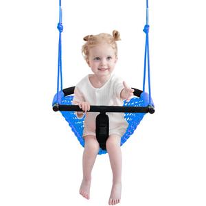2 -in- 1 Toddler Swing. Swing Seat for Kids with Adjustable Ropes, for Kids Heavy Duty Rope Play Secure Children Swings Set, for Outdoor Indoor, Backyard. Upgrade Product (Blue)