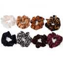 Satin Hair Scrunchies for Women - Set of 8 Soft, Gentle & Durable Elastic Bands for Curly, Straight & Thick Hair - No-Snag, Damage-Free, Perfect for Everyday Use
