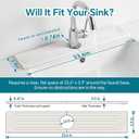 Stone Faucet Mat for Kitchen Sink-Diatomite Drying Stone Mat& Sink Protector,Quick Dry Water Absorbing Stone Tray ,Sink Splash Guard for Kitchen Counter & Bathroom Counter(White, 23.6"X3.9")