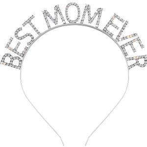 BEST MOM EVER Letter Hairbands, MOM MY TO BE Headpiece, I LOVE MAMA Headbands - Mother's Day, Halloween, Christmas, Birthday, One Size, Metal, Costume Headband for Mothers or Expecting Mothers