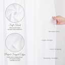 Wedding Arch Draping Fabric,4 Panels 28" x18ft White Wedding Arch Drapes for Ceremony Sheer Chiffon Fabric Drapes Arbor Drapery Decorations for Reception Party