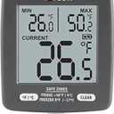 Taylor LCD Display Digital Kitchen Refrigerator/Freezer Kitchen Thermometer Min/Max on Display, 2 inch display, Gray, 1 Count (Pack of 1), Grey 