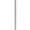 Globe Electric 677150 Elliott 72" Floor Lamp, Silver, White Plastic Shade, On/Off Rotary Switch on Shade, Standing, Living Room Decor, Bedroom, Tall, Corner Light