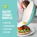 GreenLife Soft Grip 16 Piece Cookware Set, Non-Toxic PFAS-Free Ceramic Nonstick, Pots, Frying, Sauce, Sauté, Glass Lids, Stay-Cool Handles, Wobble Free Bases, Dishwasher & Oven Safe, Turquoise
