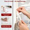 Dust Barrier Plastic Zipper Door, 2-Pack Construction Door Cover with Zipper, 4 ft x 7.2 ft, for Home Remodeling, Painting & Drywall Work, Easy Install & Removal