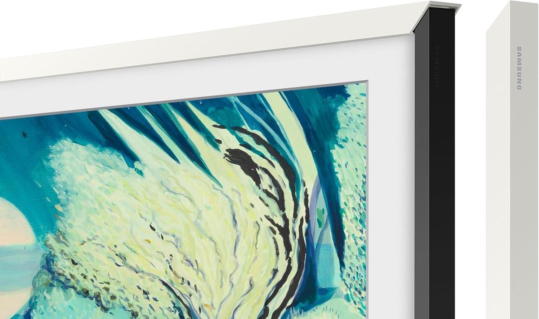 Samsung 55-inch The Frame Customizable Bezel Modern White (VG-SCFA55WTBZA, 2021 Model)