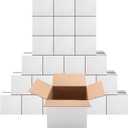 PETAFLOP 7x7x7 Shipping Boxes Set of 25, Small White Cardboard Mailer Box for Packing, Mailing, Business,DIY