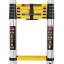 Telescoping Ladder A Frame, 16.5ft Aluminum Extension Folding Telescopic Ladder Lightweight 330lbs Max Capacity, Multi Purpose RV Ladder for Outdoor Work