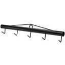 Hiceeden 31.5" Steel Fence Stretcher with 5 Thickened Hooks, Chain Link Fabric Fence Stretcher Bar, Heavy Duty Fence Stretcher Tool (Black)