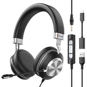 Wantek Headset wtih Mic, USB Headset with Microphone for PC, Computer Headset with Noise Canceling Microphone with Mute for Work Home Office Online Skype Zoom Meetings