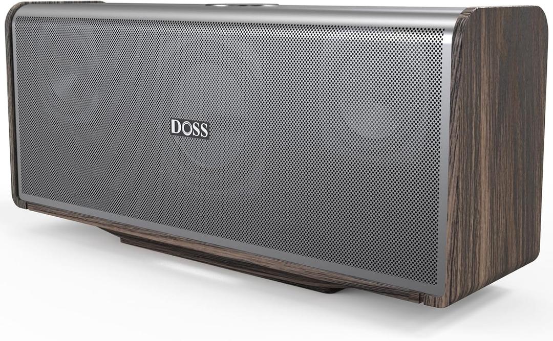 DOSS SoundBox Ultra Bluetooth Speaker with 2.1 Channel Audio, 80W Superior Sound with Deep Bass, Two DSP Technologies, 18H Playtime, BT 5.3, Wireless for Home, Office, Livingroom-Grey