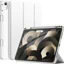 JETech Case for iPad Air 11-Inch M4/M3/M2 (2026/2025/2024), iPad Air 5/4 (2022/2020 5th/4th Generation 10.9-Inch) with Pencil Holder, Slim Tablet Cover with Soft TPU Back, Auto Wake/Sleep (White)