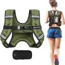 BAGAIL Weighted Vest, 5lbs Weight Vest with Detachable Phone Pouch, Rucking Vest for Women, Men, Walking, Weight Loss, Training, Running (Black)