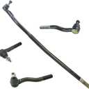 TRQ Front Driver & Passenger Side Inner & Outer Steering Kit Drag Link Tie Rod Compatible with 2007-2017 Jeep Wrangler 2018 Wrangler JK