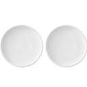 6 inch Matte Wihte Ceramic Plant Saucer (2 Pack)-Ceramic Drainage Tray for Plant Pot (White)