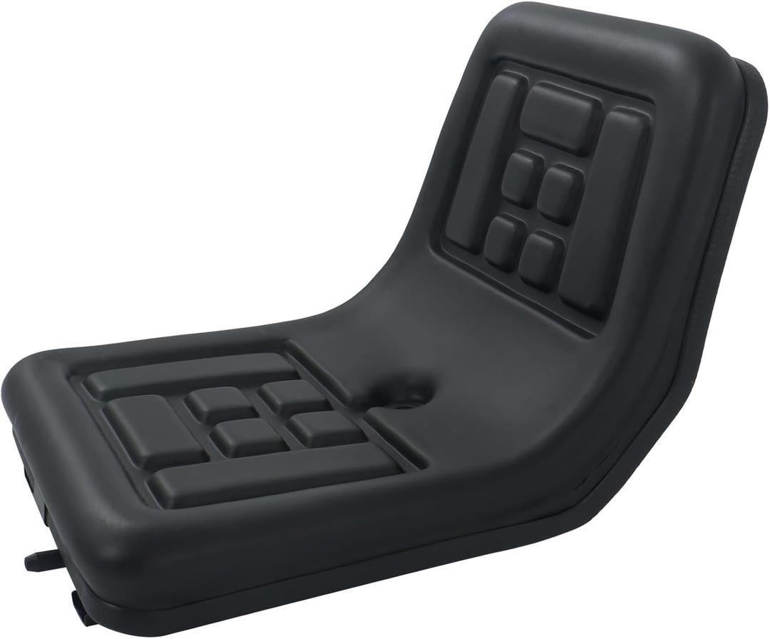 Universal Mower Seat with Mounting Bolt Pattern, Black High Back Tractor Seat, Comfort Compact Adjustable High Back Lawn Tractor Seat