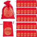 Winlyn 32 Pcs Chinese Lucky Bags Red Fu Good Luck Bags Decoration for Asian Vietnamese Tet Wealth Health Success Chinese Lunar New Year 2026 Year of the Horse Decor